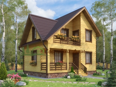 Дом из бруса №47 (8х6)