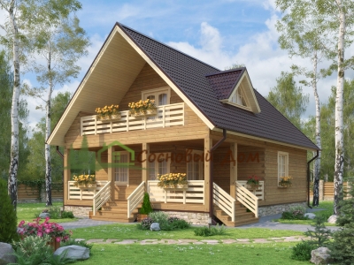 Дом из бруса №50 (11х8)