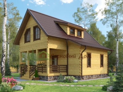 Дом из бруса №34 (8х11)
