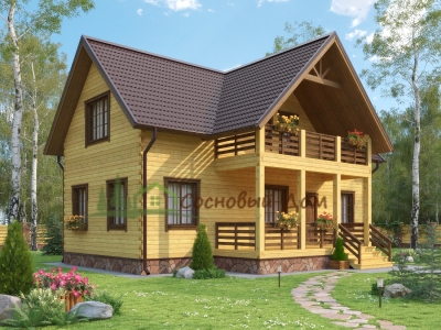 Дом из бруса №32 (6х12)