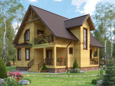 Дом из бруса №38 (10х9)