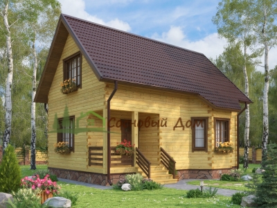 Дом из бруса №49 (6х9)