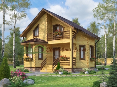 Дом из бруса №42 (8х8)