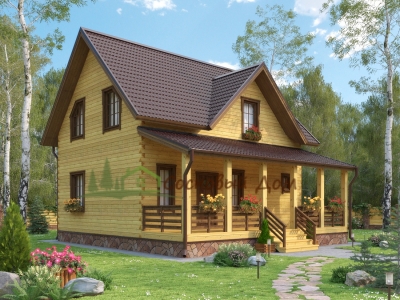 Дом из бруса №31 (9.5х9)